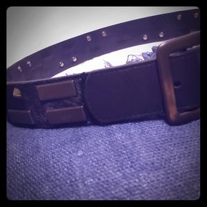 Ralph Lauren Leather and Cowhair Belt